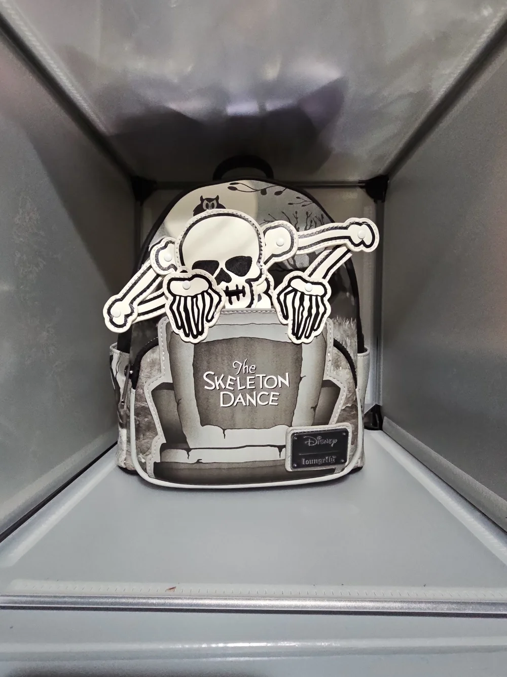Loungefly The Skeleton Dance Mini Backpack - Gray Black
